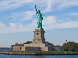 Visitors on Liberty Island, 2007. 