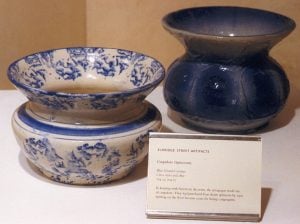 Spittoons used by congregants of the Eldridge Street Synagogue, ca. 1900. From the Museum at Eldridge Street.