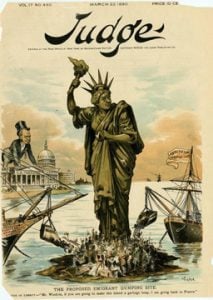 “The Proposed Emigrant Dumping Site” from Judge Magazine, March 22, 1890. Courtesy of The National Park Service.