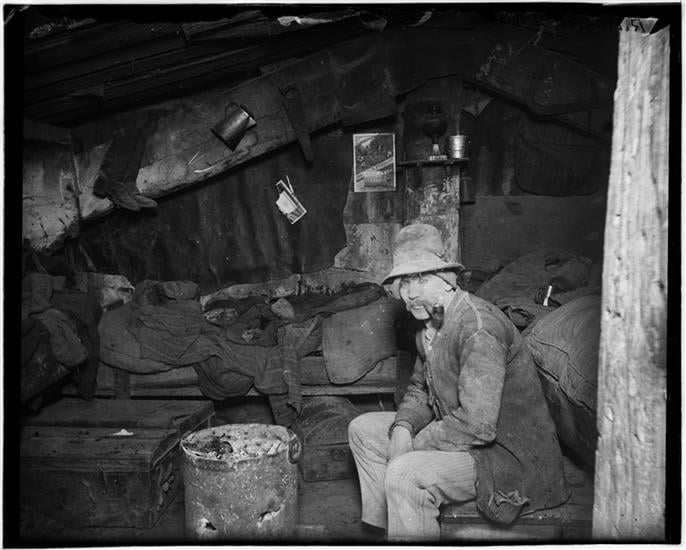 Jacob A. Riis, "Italian Home Under a Dump," ca. 1890. Museum of the City of New York (90.13.1.208)