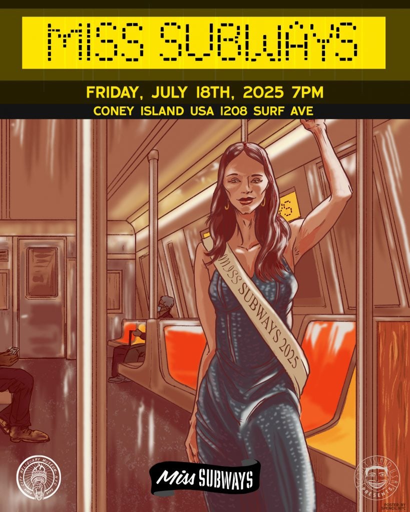 Miss Subways poster: Friday July 18 at Coney Island USA
